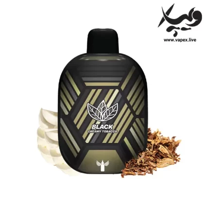 پاد یکبار مصرف دکتر ویپ پنتر بار تنباکو وانیل خامه Dr Vapes Panther Bar 5500P Black Creamy Tobacco
