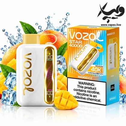 پاد یکبار مصرف وزول استار ۴۰۰۰۰ پاف طعم انبه یخ | Vozol Star 40000P 5% Mango Ice