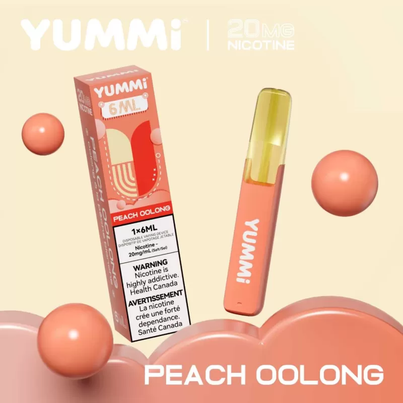 Yummi Dash 6ML Disposable Vape - Peach Oolong (Super Cool)