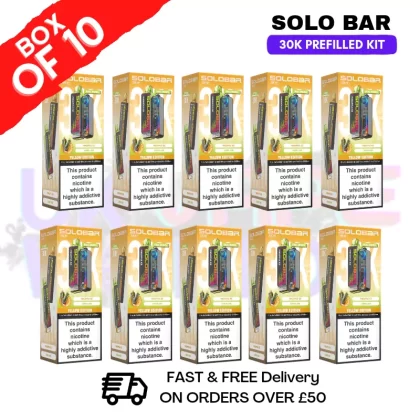 Yellow Edition Solo Bar 30K 30000 Puff Pod Kit Box Of 10