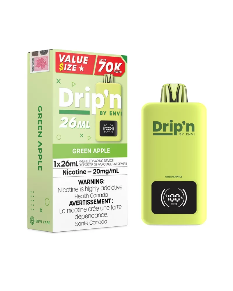 Green Apple Drip’n 26mL Disposable Vape