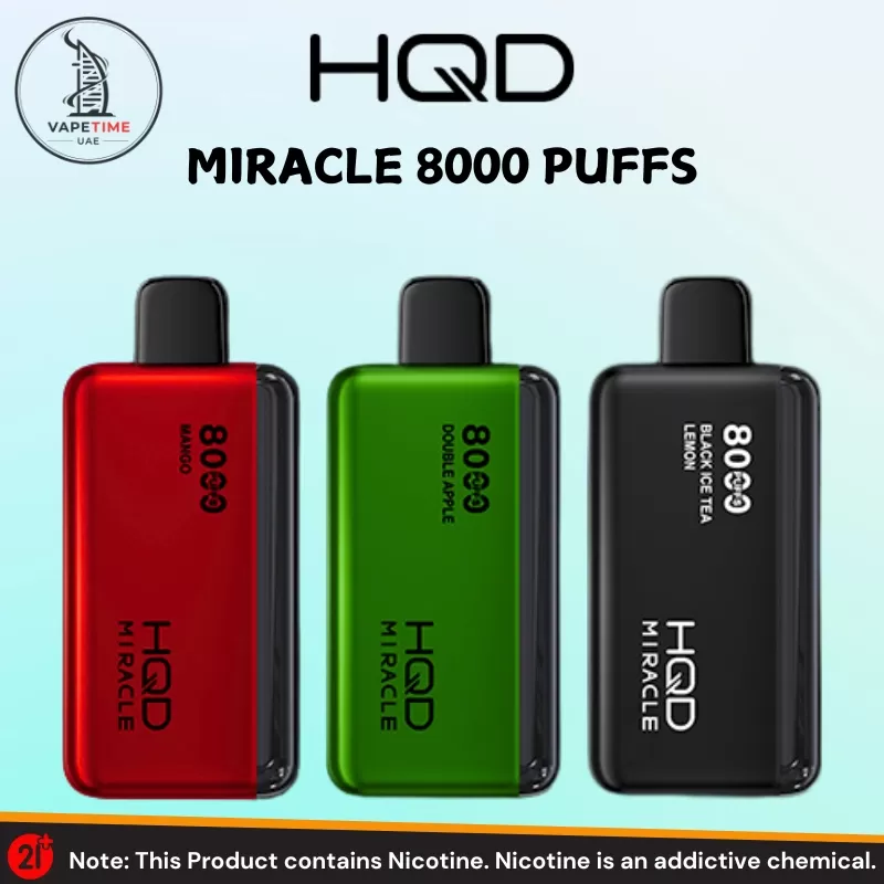 HQD Miracle 8000 Puffs 0mg Nicotine