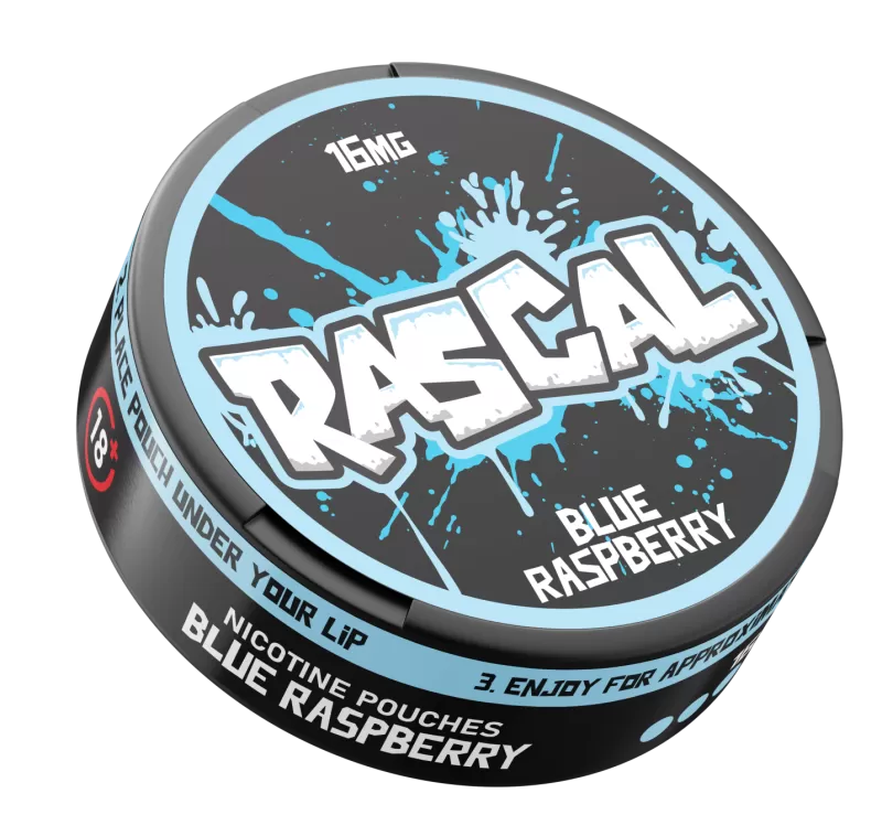 Blue Raspberry Nicotine Pouches by RASCAL