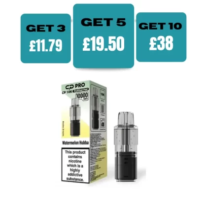 Watermelon Hubba Crystal Pro CP10k Prefilled Pods - £4.79 or 3 For £11.79