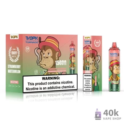 VOPK Tornado 15000 Puffs Disposable Vape Pen – Mesh Coil, Type-C Charging