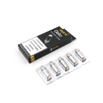 100% Genuine Aspire Cleito Replacement Coils Heads (Pack of 5) – 0.2Ω, 0.27Ω, 0.4Ω & SS316L