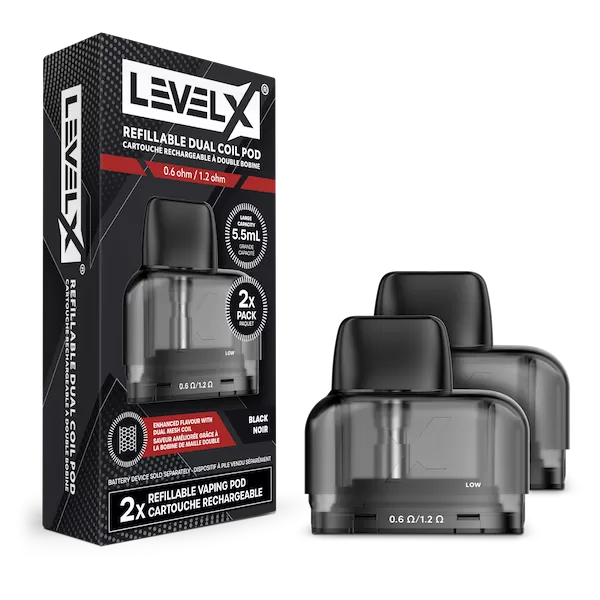 Level X Refillable Dual Coil POD (2 Pack)