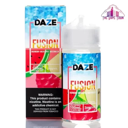 7 Daze Fusion Raspberry Green Apple Watermelon Iced - 100ml