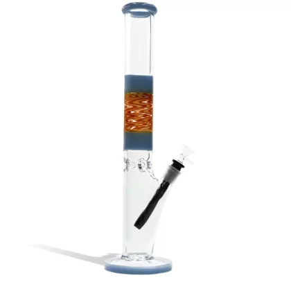 18 Inch 7mm Thick Straight Water Pipe with Swirled Color