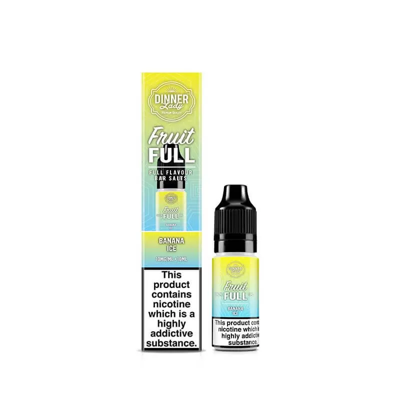 Dinner Lady Fruit Full Banana Ice 10ml Nic Salt E-Liquid