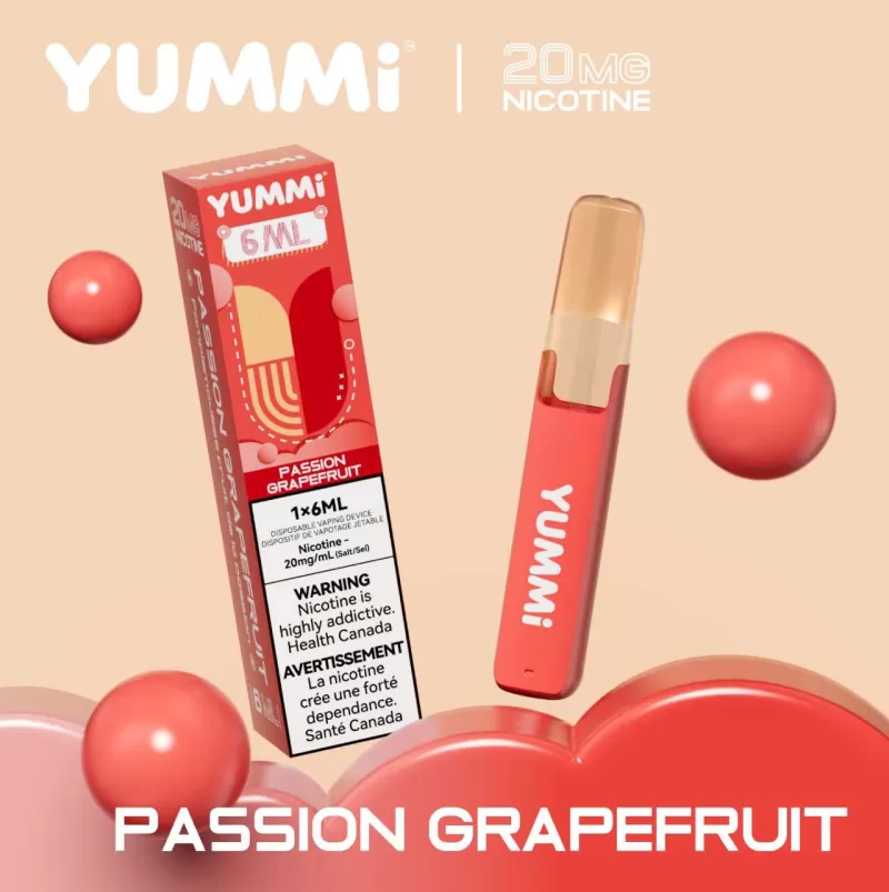 Yummi Dash 6ML Disposable Vape - Passion Grapefruit (Super Cool)