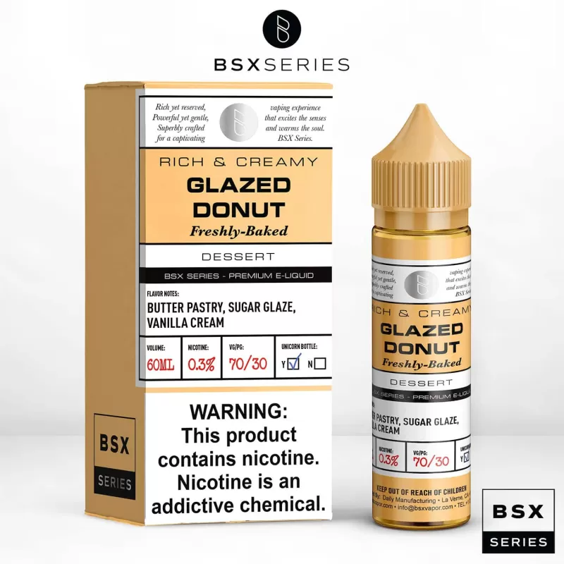 Glazed Donut BSX Series by Glas E-Liquid – 60mL