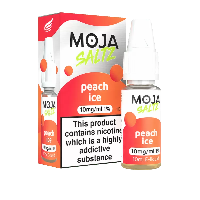 Peach Ice Nic Salt E-Liquid by Moja Saltz