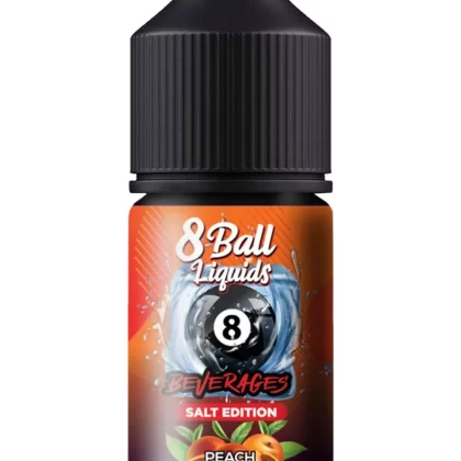 8 Ball Beverage Salt Nic E-Liquid - Peach Ice Tea