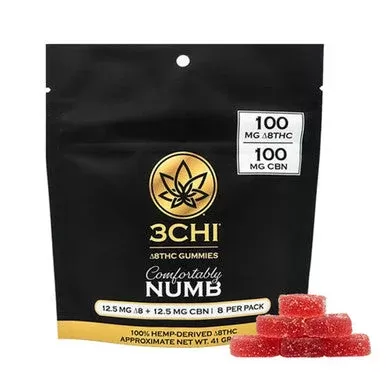 3Chi Comfortably Numb Delta-8 + CBN Gummies 400mg