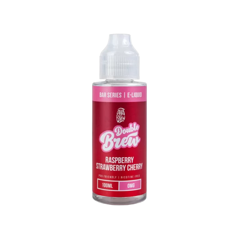 Strawberry Raspberry Cherry Shortfill E-Liquid by Double Brew Bar Series 100ml