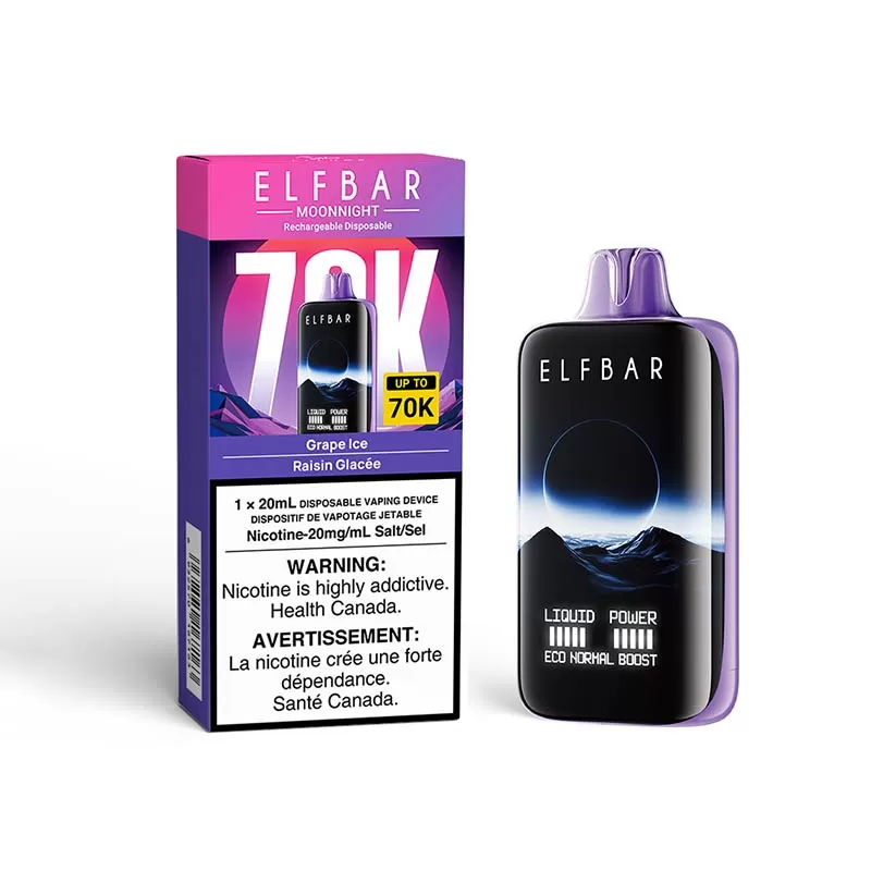 ELF Bar MoonNight 70K Disposable - Grape Ice (ON)