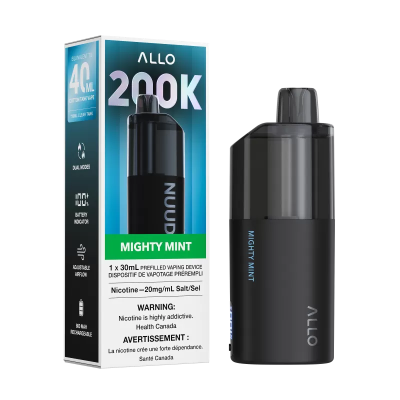Allo Nuud 200K Mighty Mint – 200,000 Puffs | 30mL