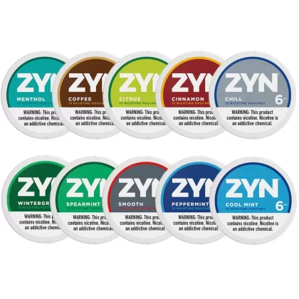 ZYN Nicotine Pouches (5-Can Pack) - Fresh Mint Medium 6mg