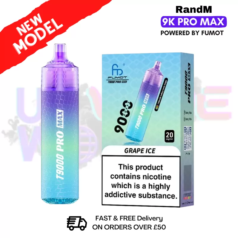 Grape Ice RandM T9000 Pro Max Pod Kit