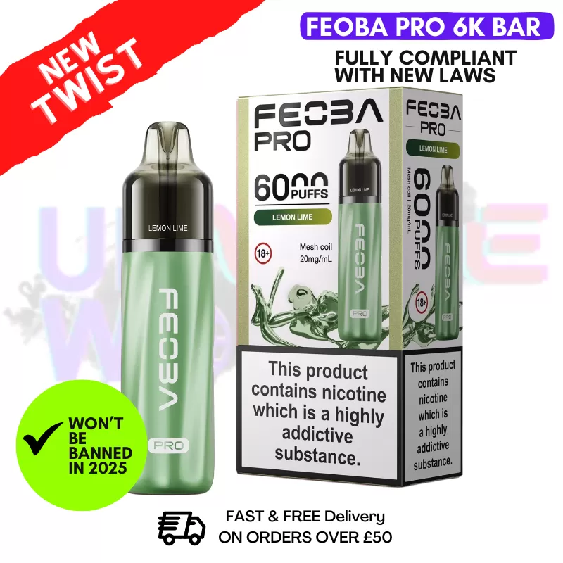 Lemon Lime Feoba Pro 6000 6K Puff Pod Kit