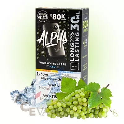 Wild White Grape Iced Alpha Disposable Vape by Flavour Beast