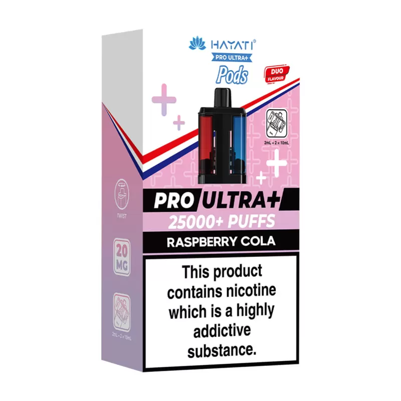 Raspberry Cola Hayati Pro Ultra Plus 25K Prefilled Pod + Refill