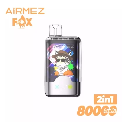 AIRMEZ FOX 80K Puffs Disposable Vape Wholesale | 2-in-1 Options, Rechargeable, Mesh Coil