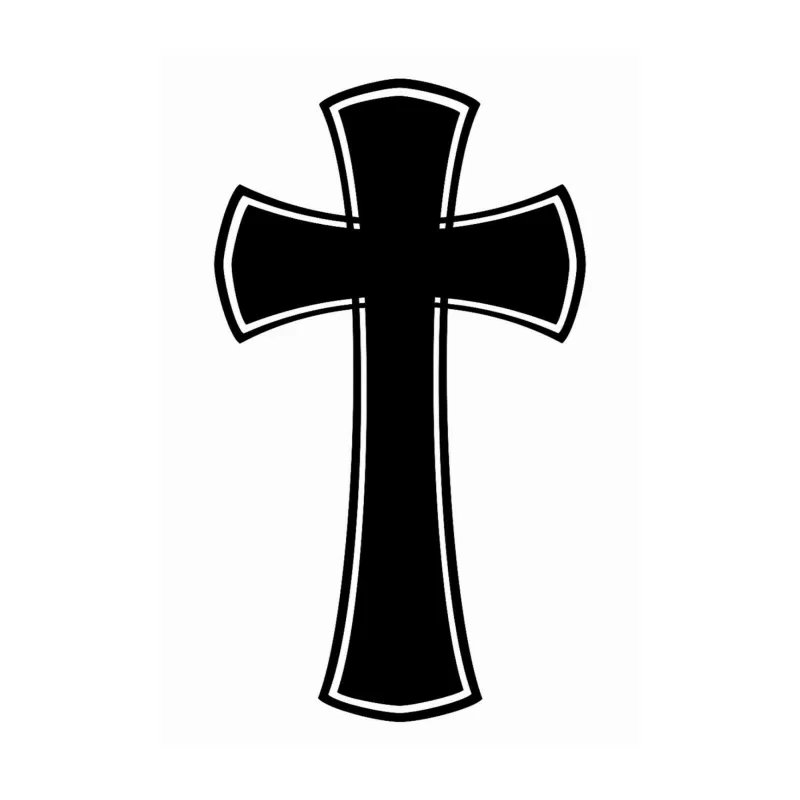 Cross simple religion car window decal sticker