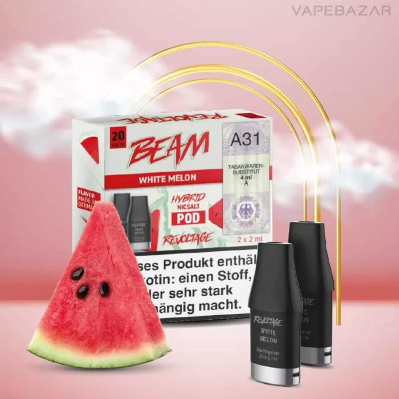 Revoltage Beam – White Melon – Prefilled Liquid Pod – 2er Pack