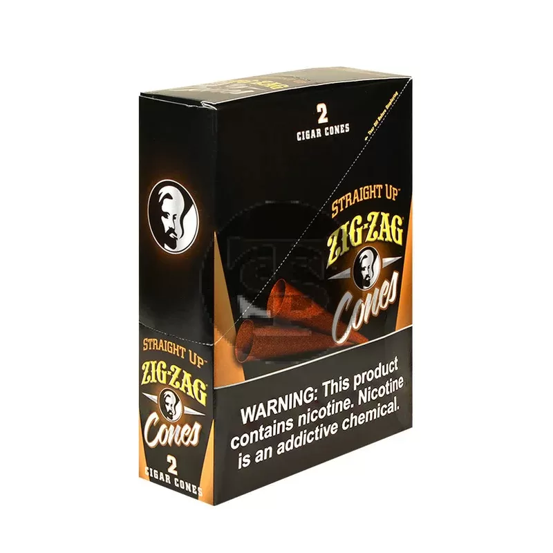 Zig Zag Cigar Cones Straight Up, 15x2pk