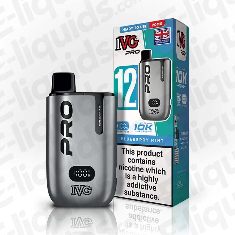 IVG Pro 12 20mg Blueberry Mint Prefilled Pod Kit