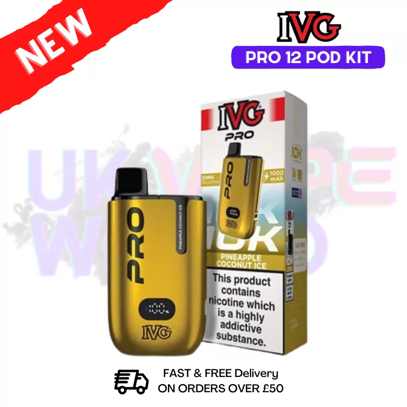 Pineapple Coconut Ice IVG Pro12 Prefilled Pod Kit