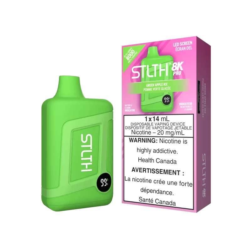 Stlth BOX 8K PRO Disposable - Green Apple ICE