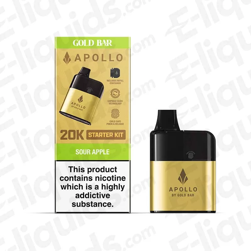 Gold Bar Apollo Sour Apple Prefilled Pod Kit
