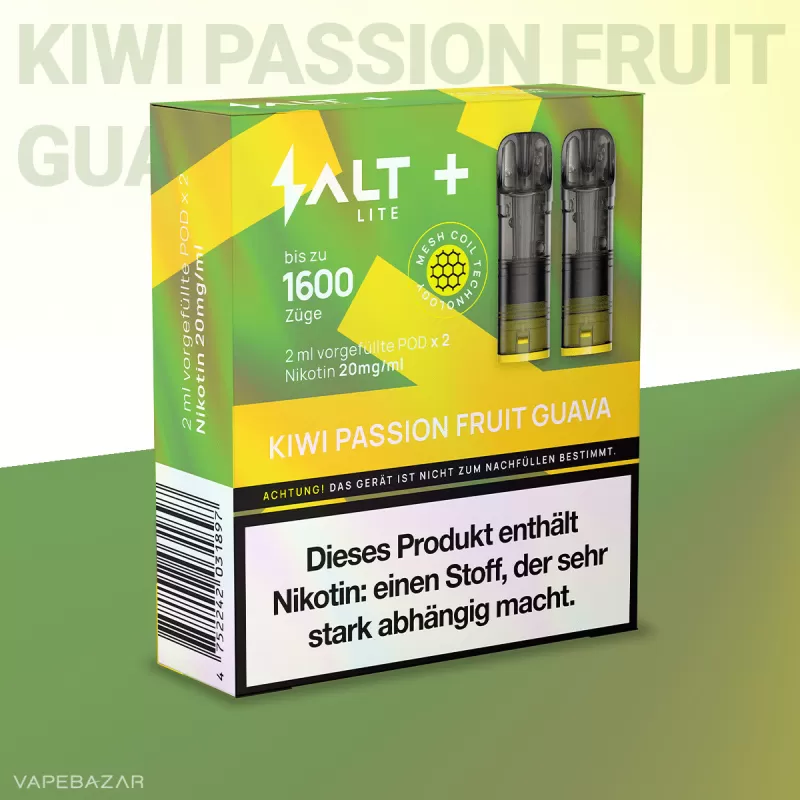 Salt+ Lite Pod – Kiwi Passion Fruit Guava (2er Pack)