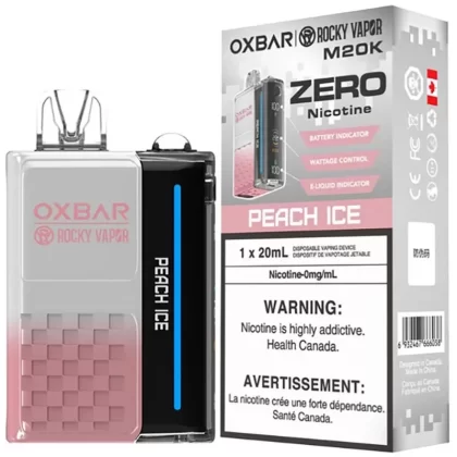 0% Nicotine | Oxbar M20K Nicotine Disposable Vape - Peach Ice