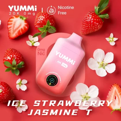 0% Nicotine | YUMMI 20K (20000) Disposable Vape - Ice Strawberry Jasmine T (Super Cool)