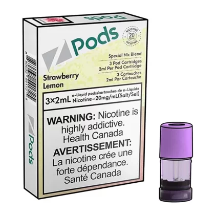 Z POD 2% 3 X 2ML – STRAWBERRY LEMON