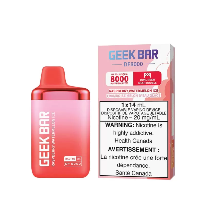 Geek Bar DF8000 Raspberry Watermelon Ice Disposable Vape