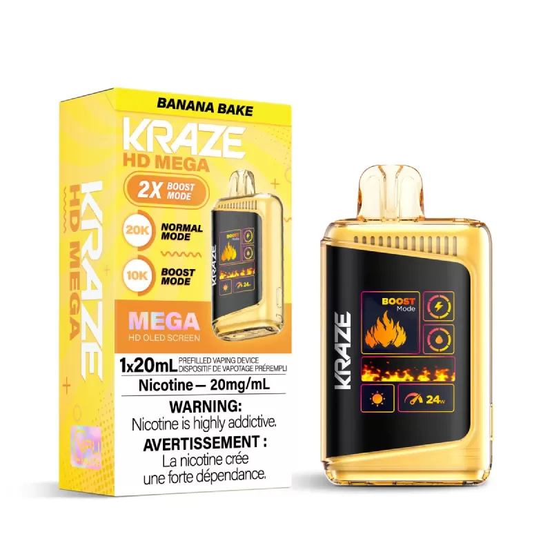 Kraze HD Mega - Banana Bake Disposable