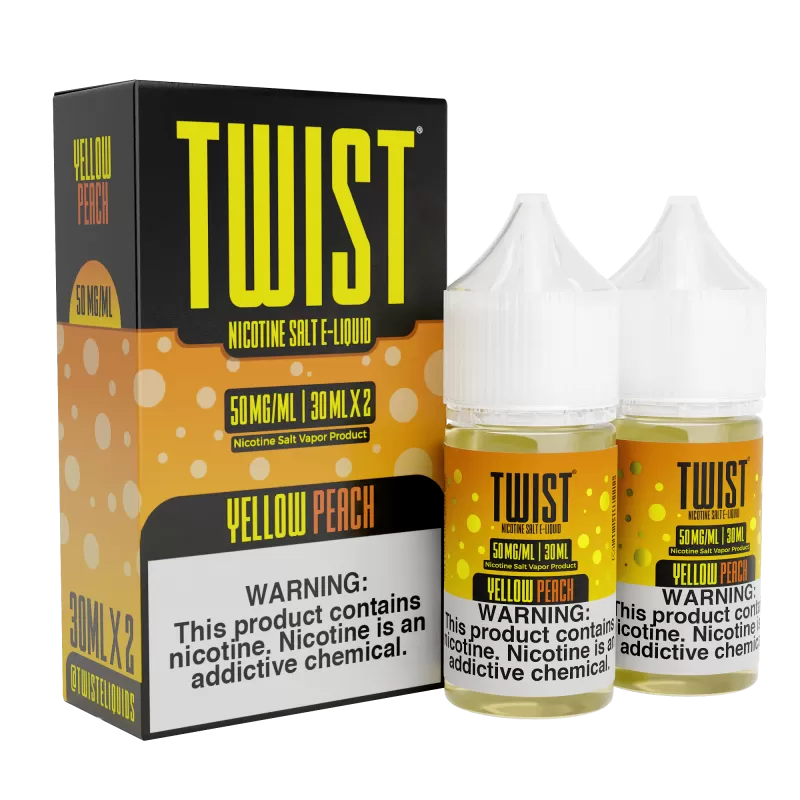 Yellow Peach Salt by Twist E-Liquid – 30mL x 2
