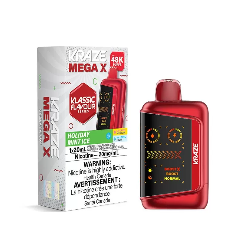 Kraze Mega X Disposable - Holiday Mint Ice (MB)