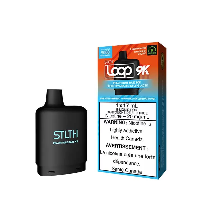 STLTH LOOP 9K Pod Pack - Peach Blue Razz Ice