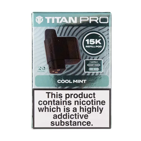 Cool Mint Pro 15K Prefilled Pod + Refill by Titan