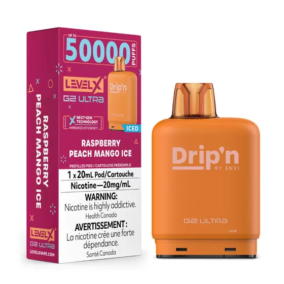 Level X Drip'n G2 Ultra - Raspberry Peach Mango Ice