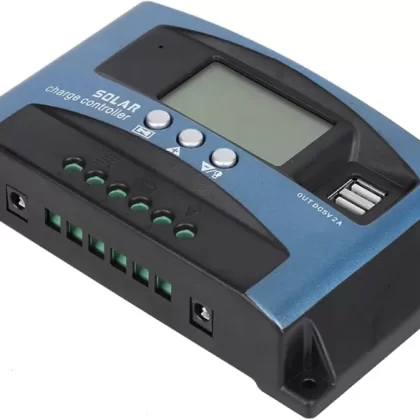 Akozon Solar Controller MPPT Dual USB LCD Display Solar Battery Solar Panel Kit 40A/50A/60A/100A(100A)
