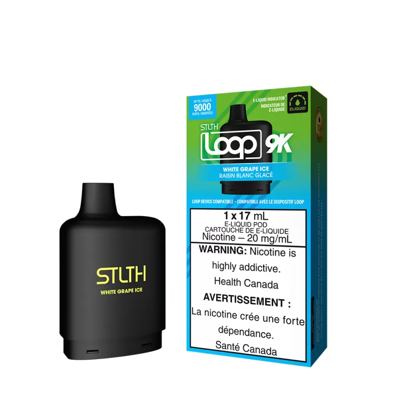 STLTH Loop 9K Pod – White Grape Ice