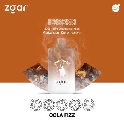 ZGAR ICE BOX 8000 Puffs Rechargeable Disposable Vape Bulk Buy Wholesale