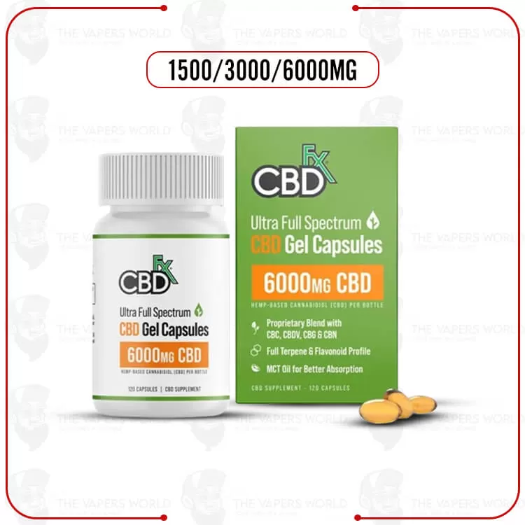 CBDFx Full Spectrum CBD Soft Gel Capsules – 6000MG